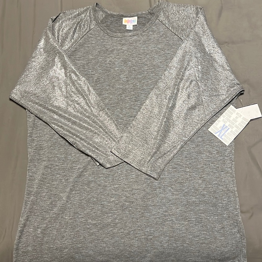 LuLaRoe Randy with Shimmer Sleeve.